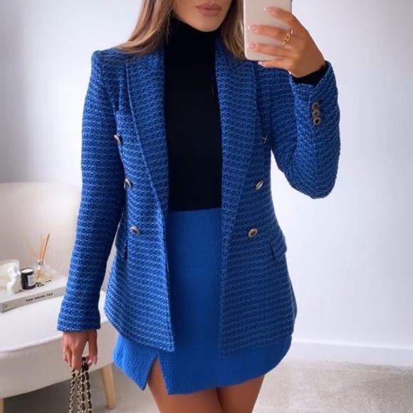 ZARA Texture Weave Mini Skirt - Picture 2 of 10